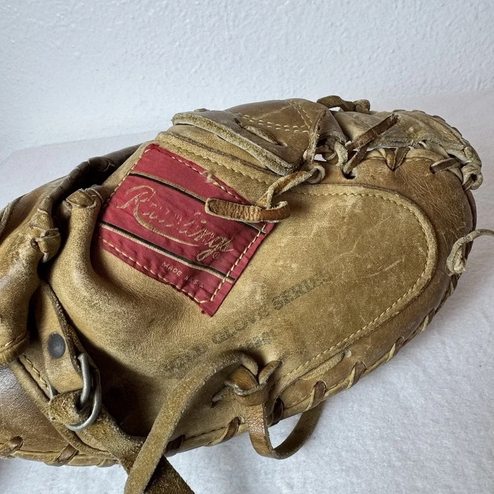 Vintage Rawlings Gold Glove Catchers Mitt HOH Lite Toe Left Hand 210 LTF USA